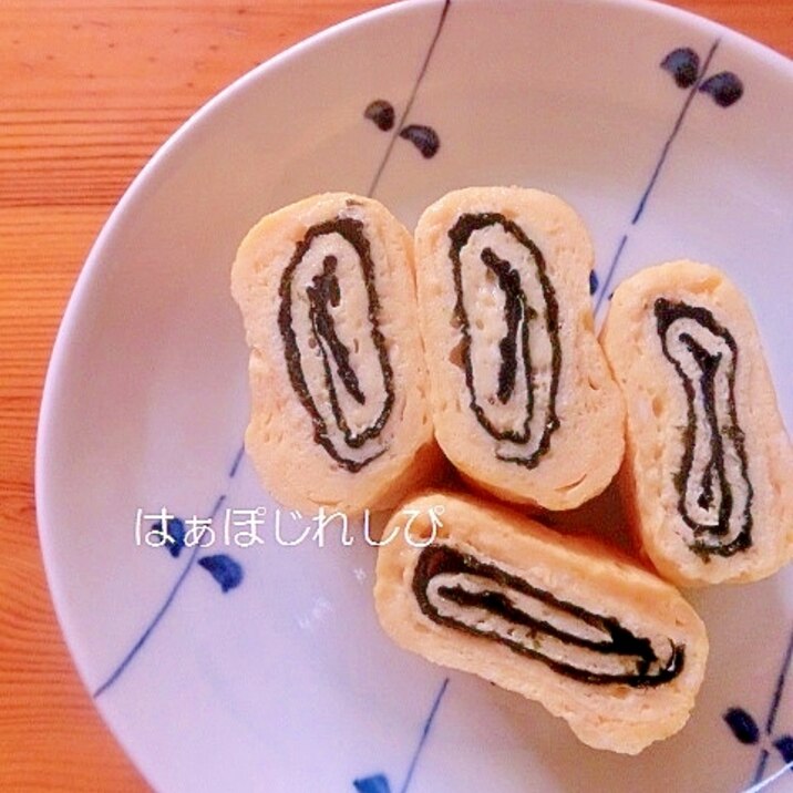 焼き海苔と粉チーズの卵焼き✿